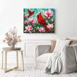 Cardinals and Magnolias Diamond Painting as Home Decor