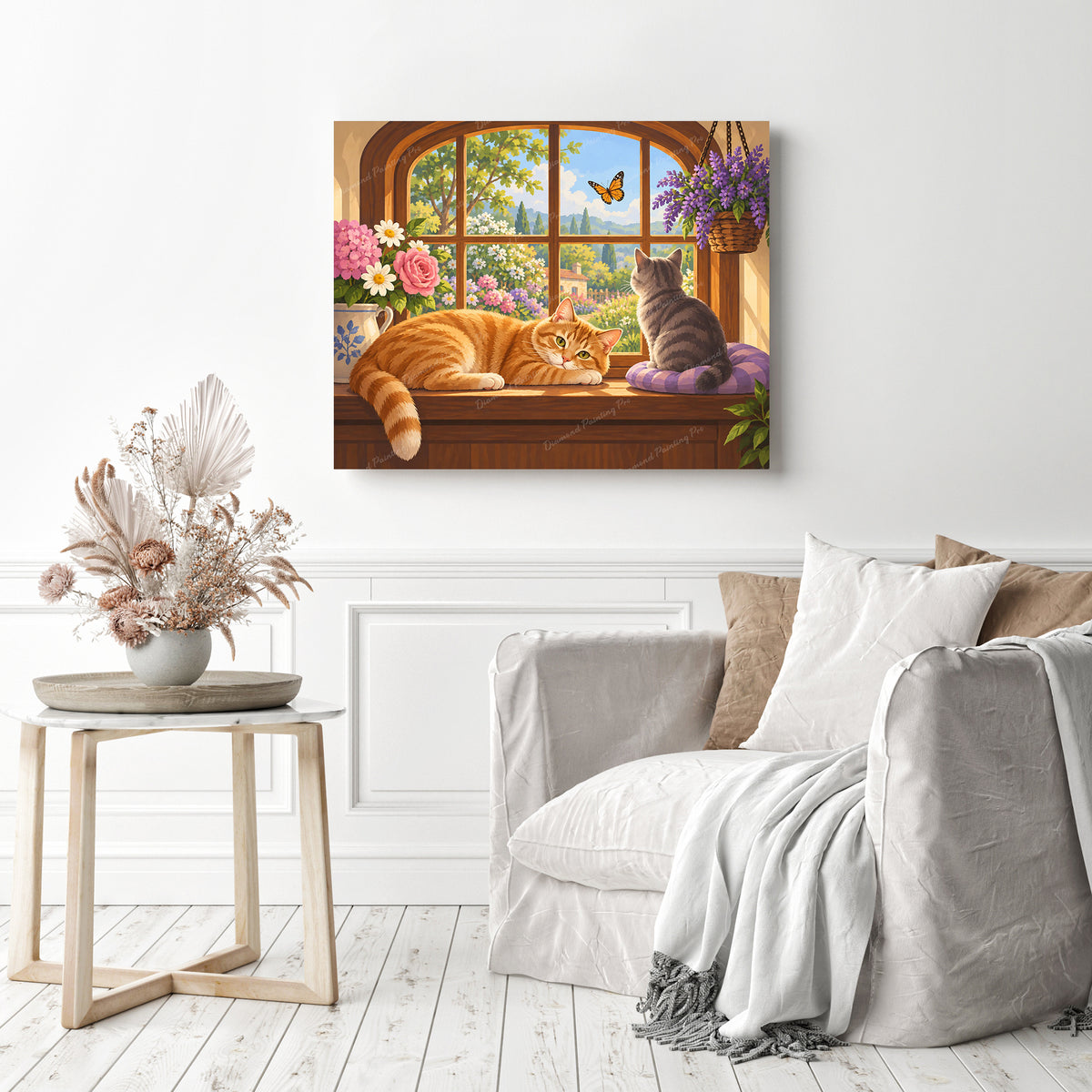 Cats by Sunny Window Diamond Painting as Home Decor