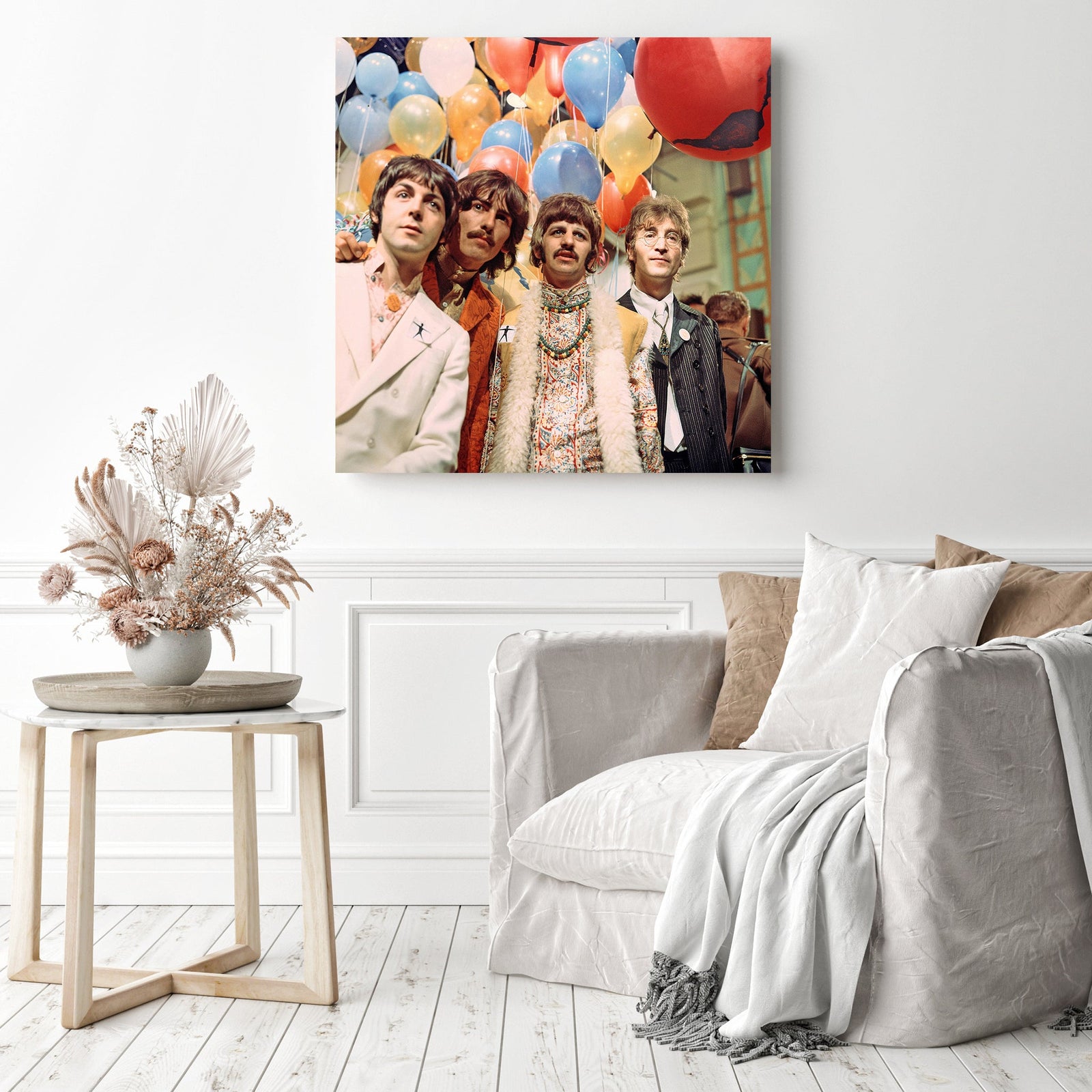 The-Beatles Close-up | Diamond Painting Displayed as Home Decor