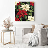 Christmas Flower Diamond Painting as Home Decor