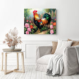 Country Rooster | Diamond Painting Displayed as Home Decor