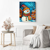 Cozy Snowman Diamond Painting as Home Decor