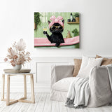 Diva Cat Bath Diamond Painting as Home Decor