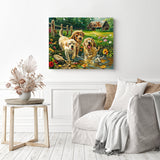 Farmyard Playtime | Diamond Painting Displayed as Home Decor