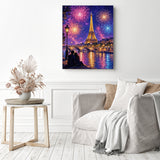 Eiffel Tower Fireworks Diamond Painting as Home Decor