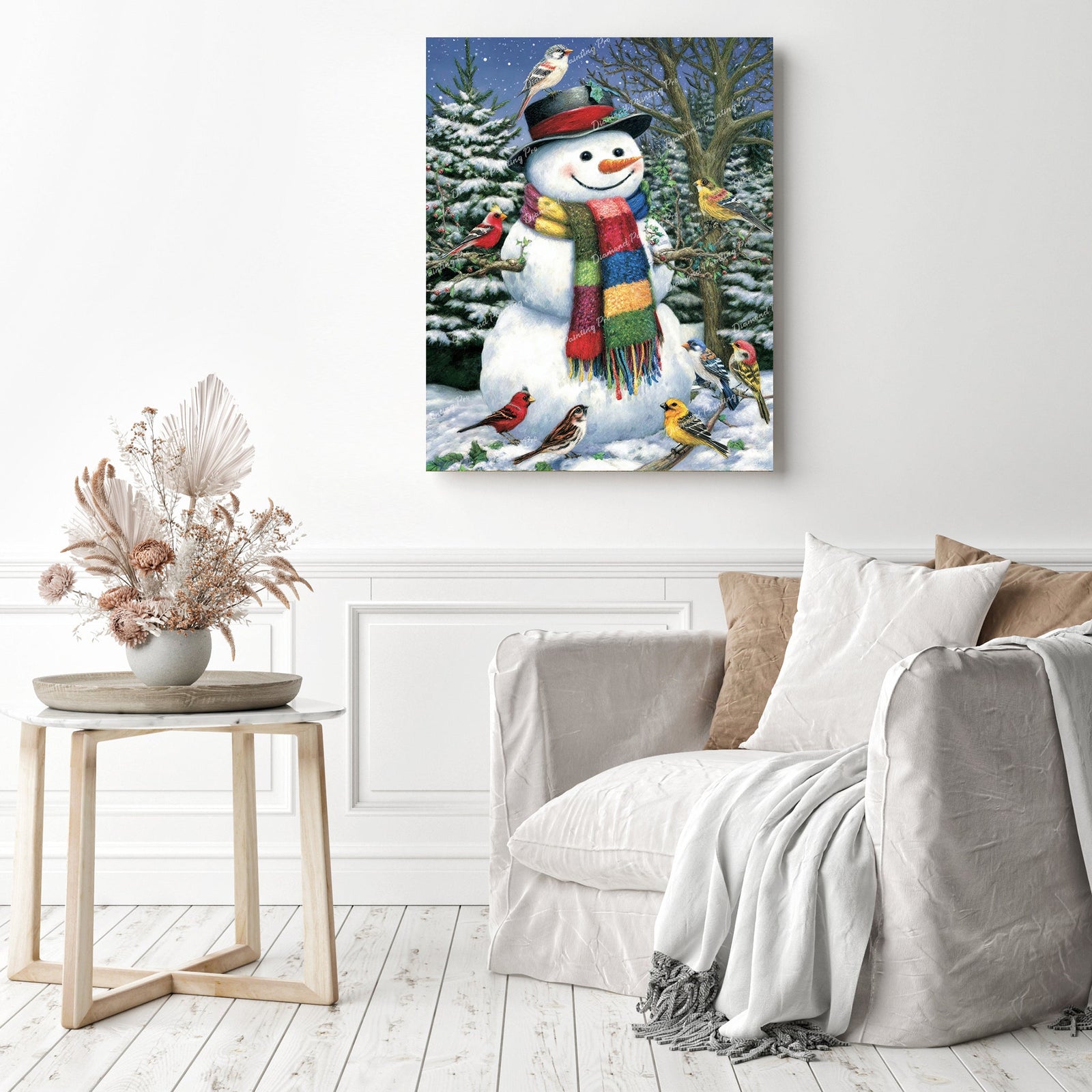 Flock of Winter Friends Diamond Painting as Home Decor