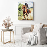 Gallop of Freedom | Diamond Painting Displayed as Home Decor