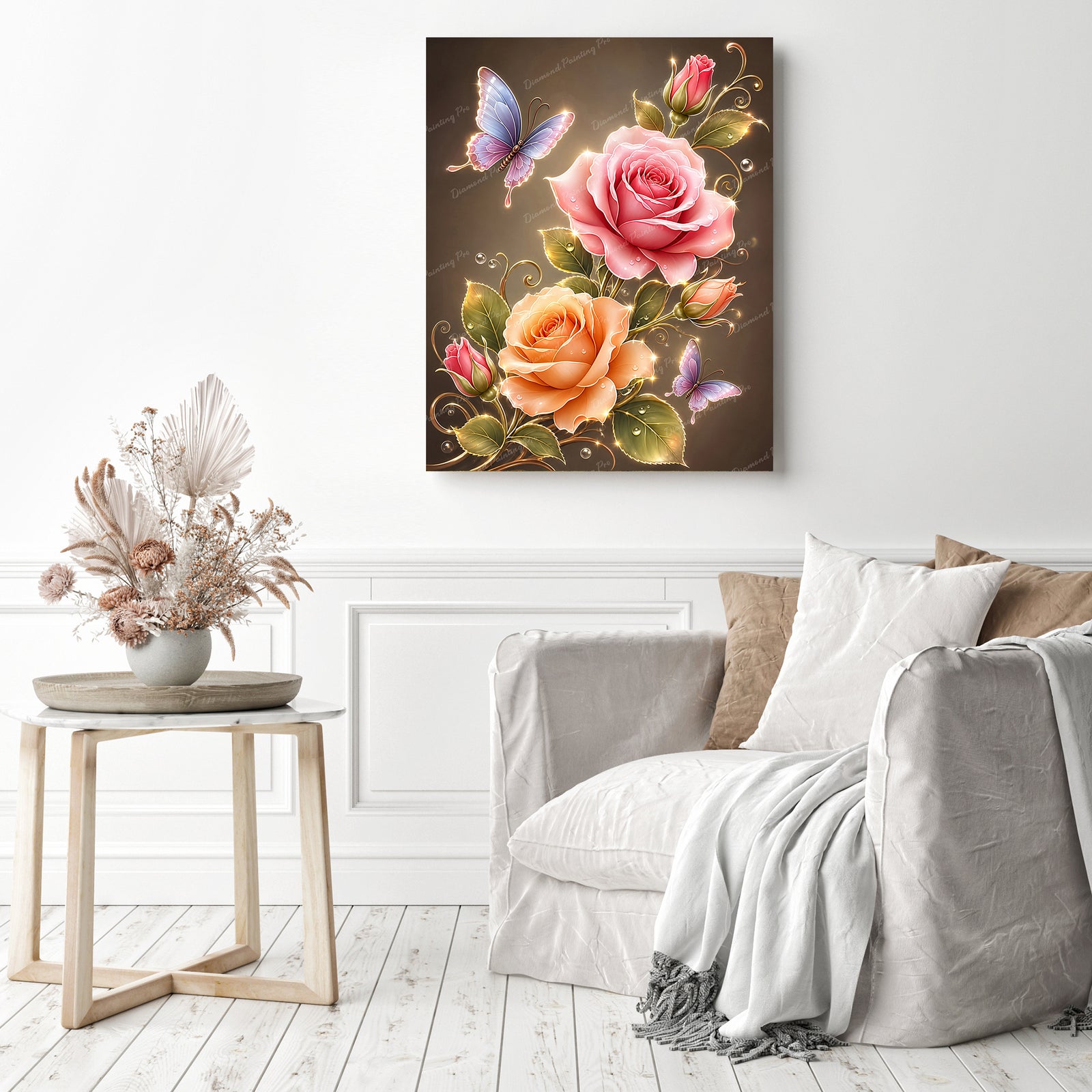 Glowing Butterflies Diamond Painting as Home Decor