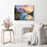 Golden Hour Canoe Diamond Painting as Home Decor