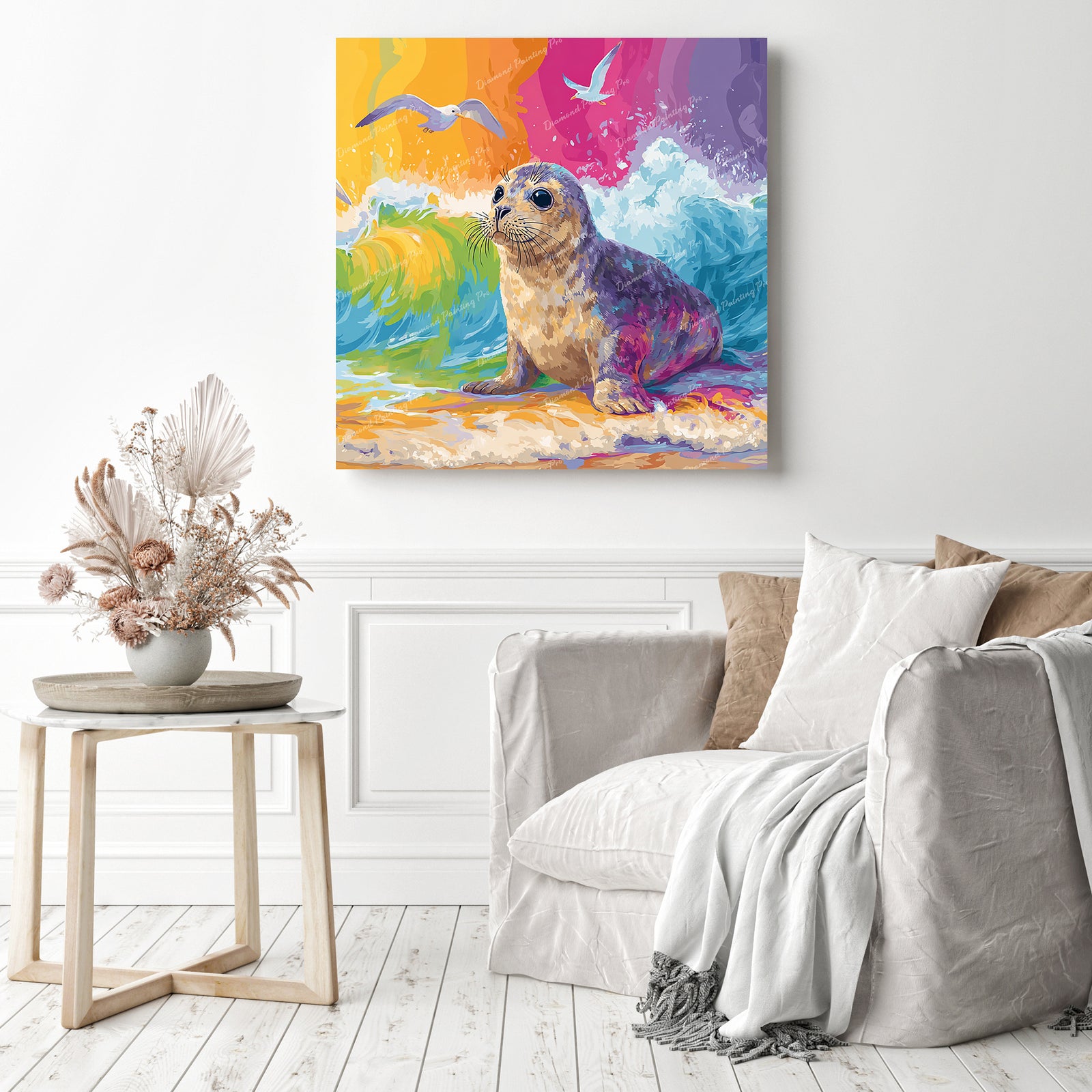 Happy Seal Diamond Painting as Home Decor