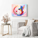 Hummingbird with Flower Diamond Painting as Home Decor