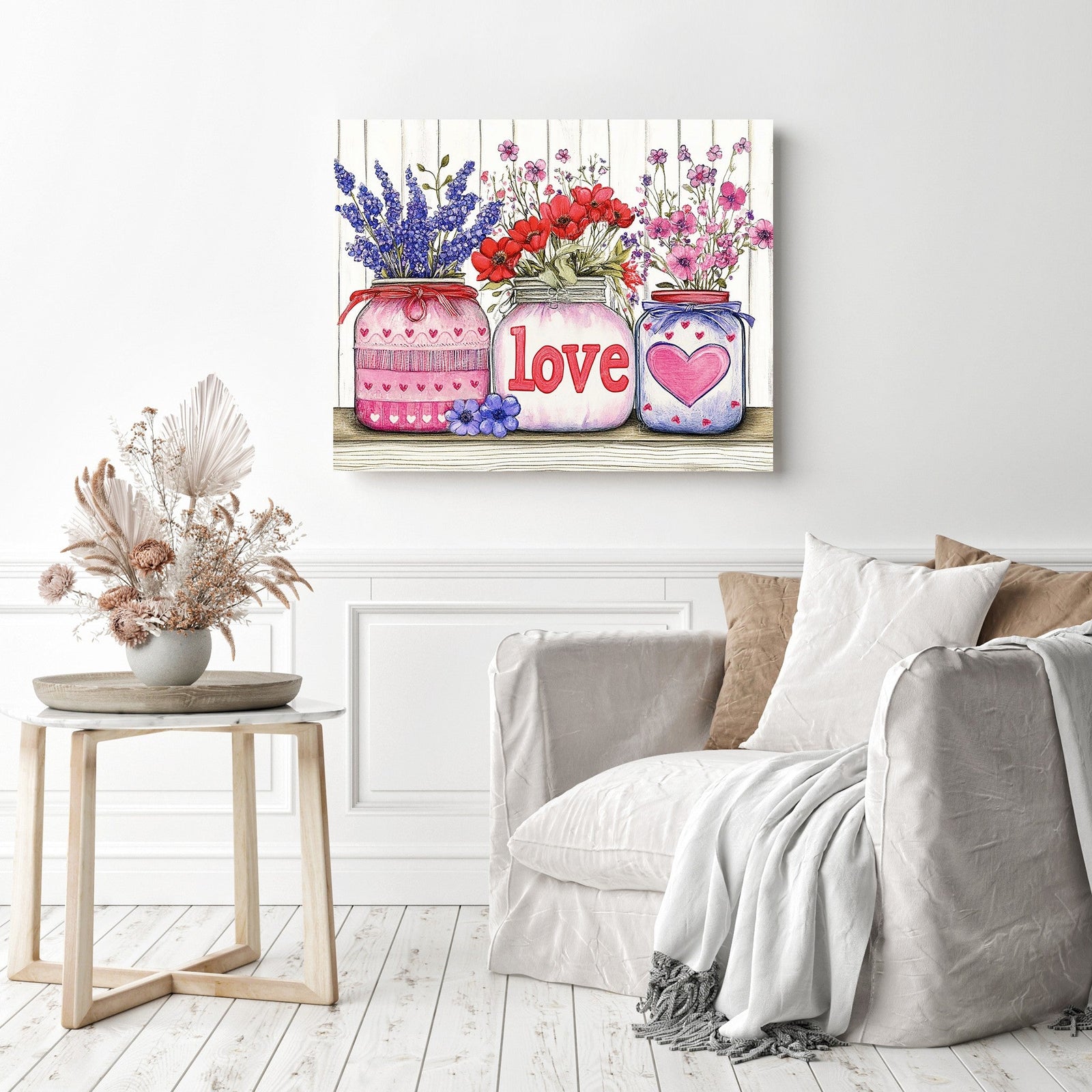 Jars of Love Diamond Painting as Home Decor