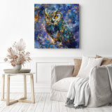 Jeweled Celestial Owl Diamond Painting as Home Decor