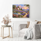 Lavender Hill Cottage Diamond Painting as Home Decor