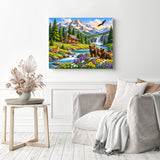 Log Cabin Sanctuary Diamond Painting as Home Decor