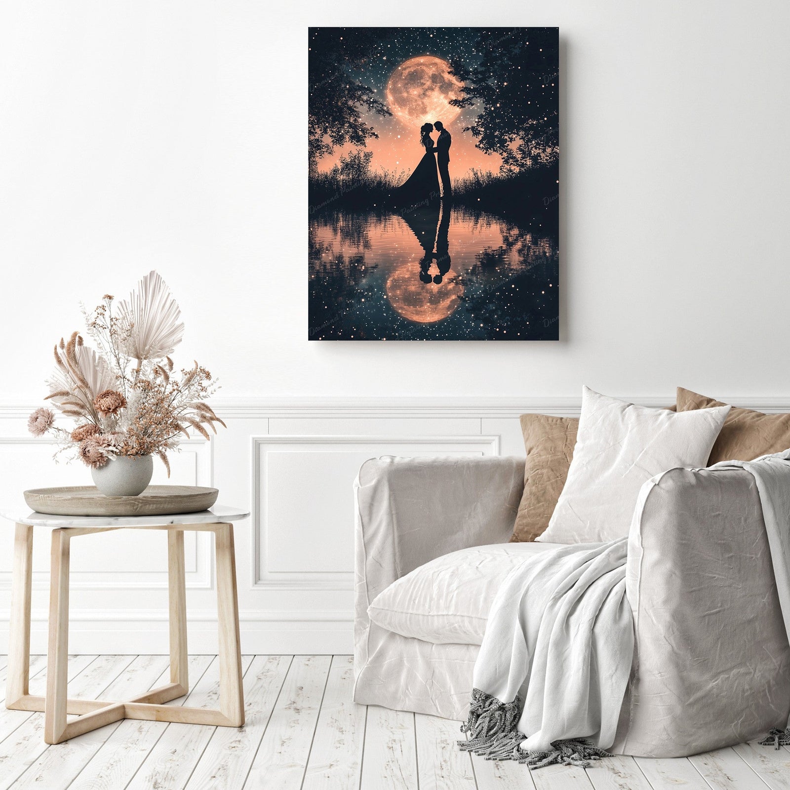 Love to the Moon Diamond Painting as Home Decor