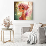 Luminous Pink Fairy Diamond Painting as Home Decor