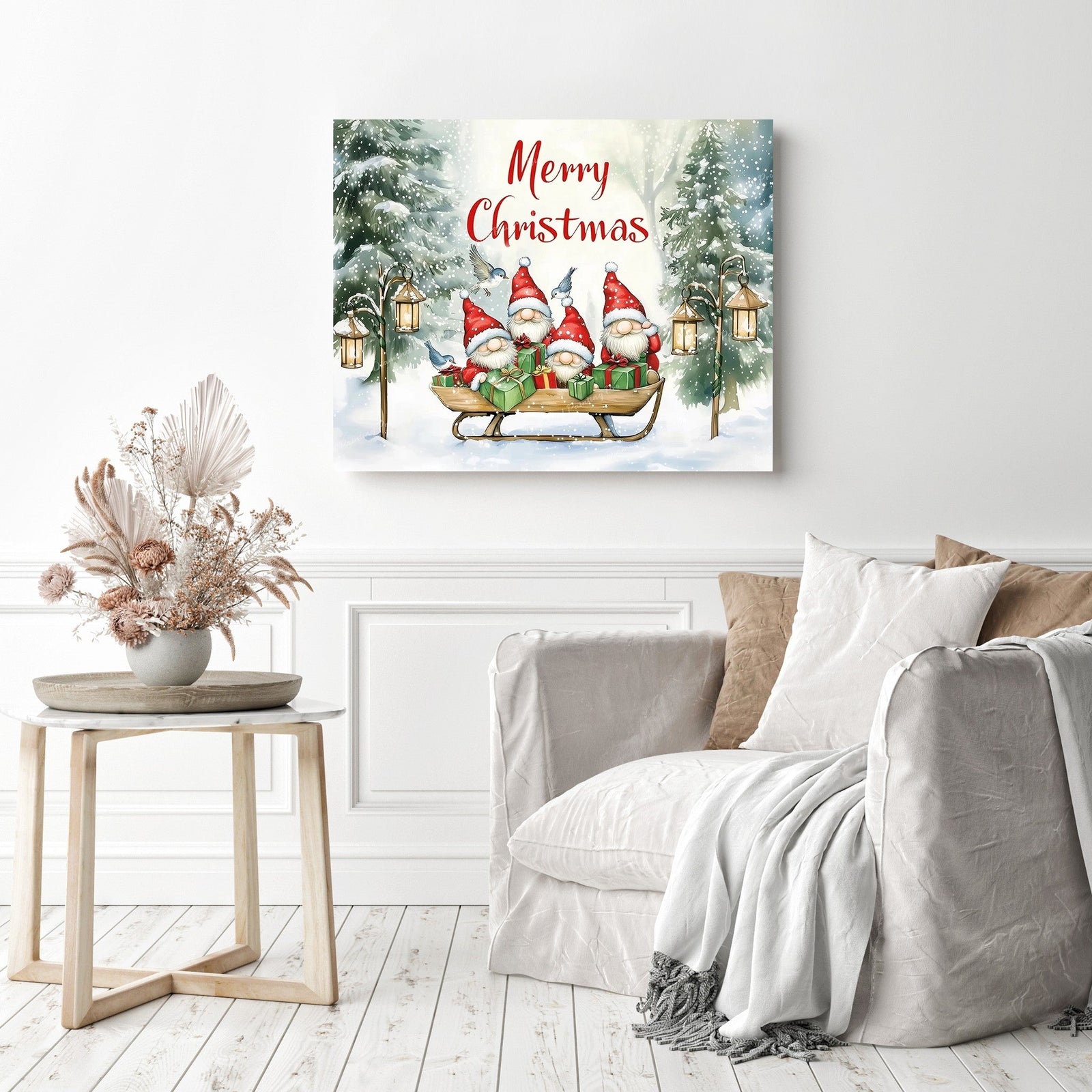 Merry Christmas Gnomes Diamond Painting as Home Decor