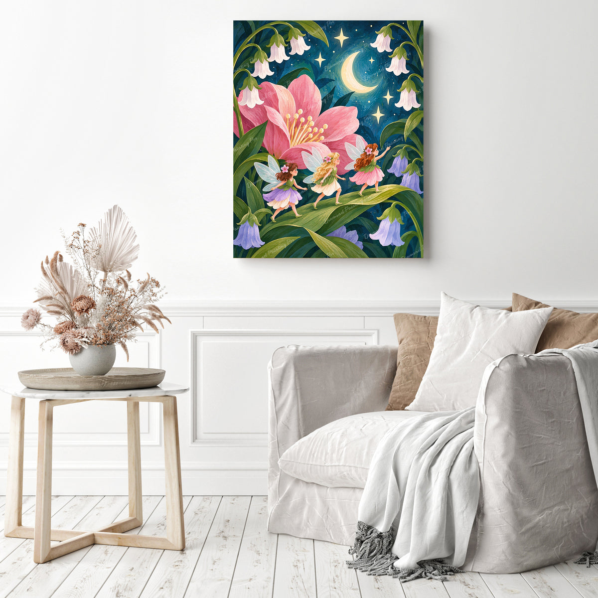 Moonlight Fairy Diamond Painting as Home Decor