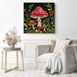 Mushrooms and Ladybug Diamond Painting as Home Decor