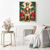 Nutcracker and Hibiscus Diamond Painting as Home Decor
