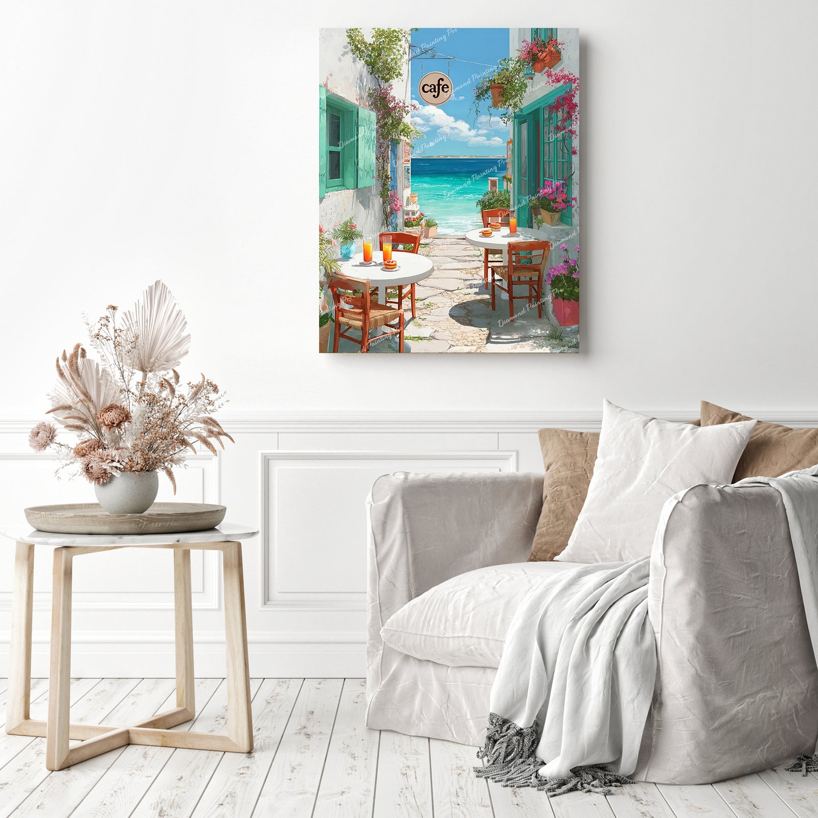 Oceanside Cafe Diamond Painting as Home Decor