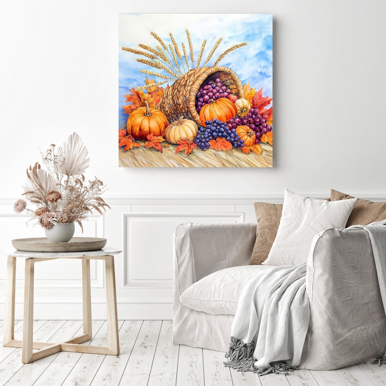 Overflowing Cornucopia Diamond Painting as Home Decor