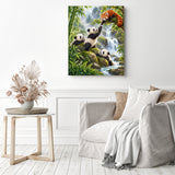 Pandas Gathering Diamond Painting as Home Decor