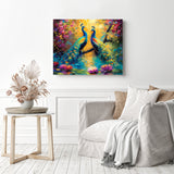 Peacocks in Enchanted Garden Diamond Painting as Home Decor