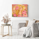 Peony Garden Goddess Diamond Painting as Home Decor