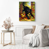 Playful Snatcher | Diamond Painting Displayed as Home Decor