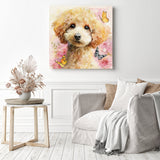Poodle Portrait Diamond Painting as Home Decor