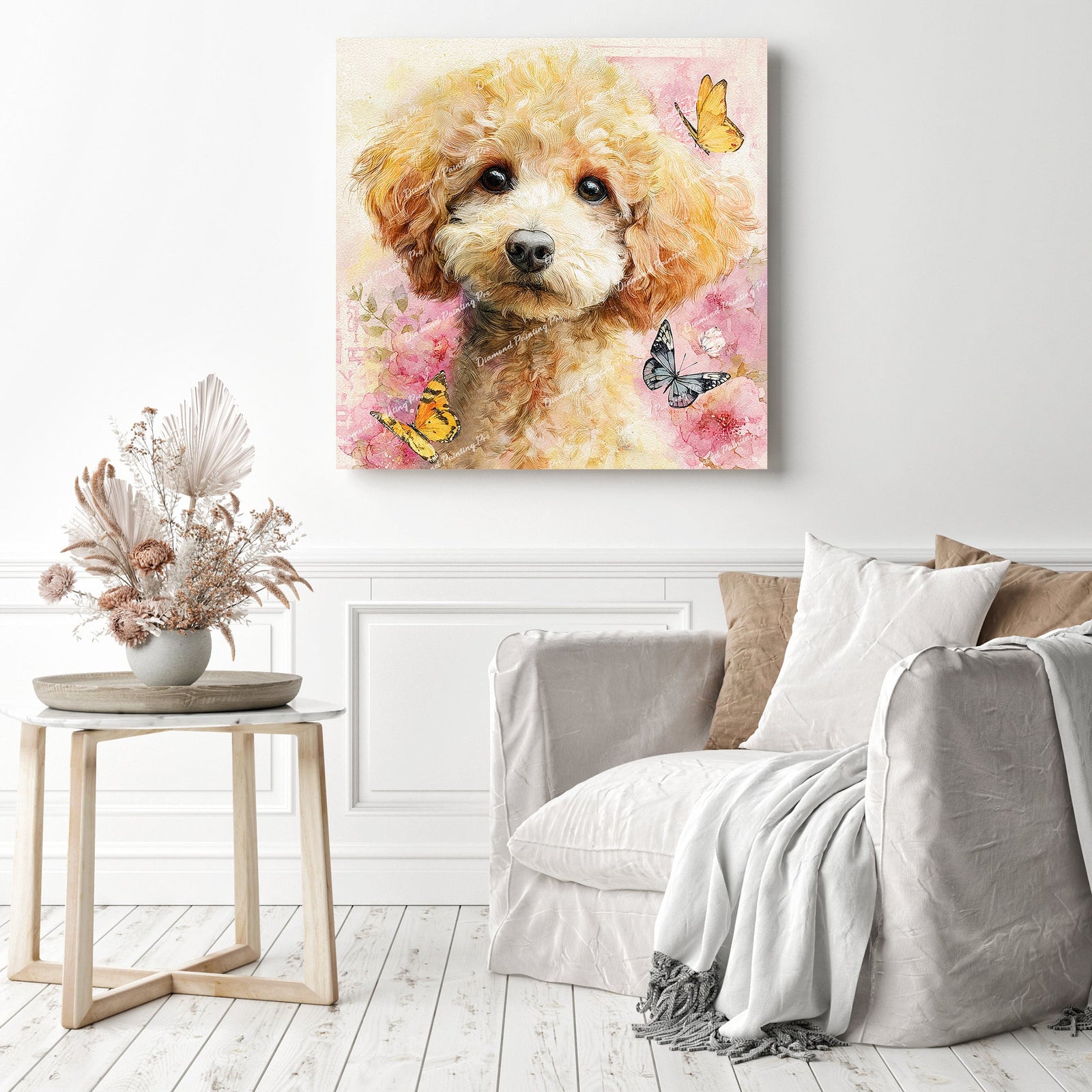 Poodle Portrait Diamond Painting as Home Decor