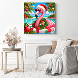 Poolside Flamingo Diamond Painting as Home Decor