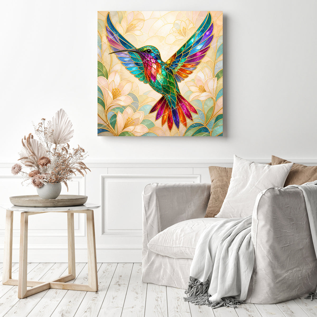 Prism Hummingbird Flight Diamond Painting as Home Decor
