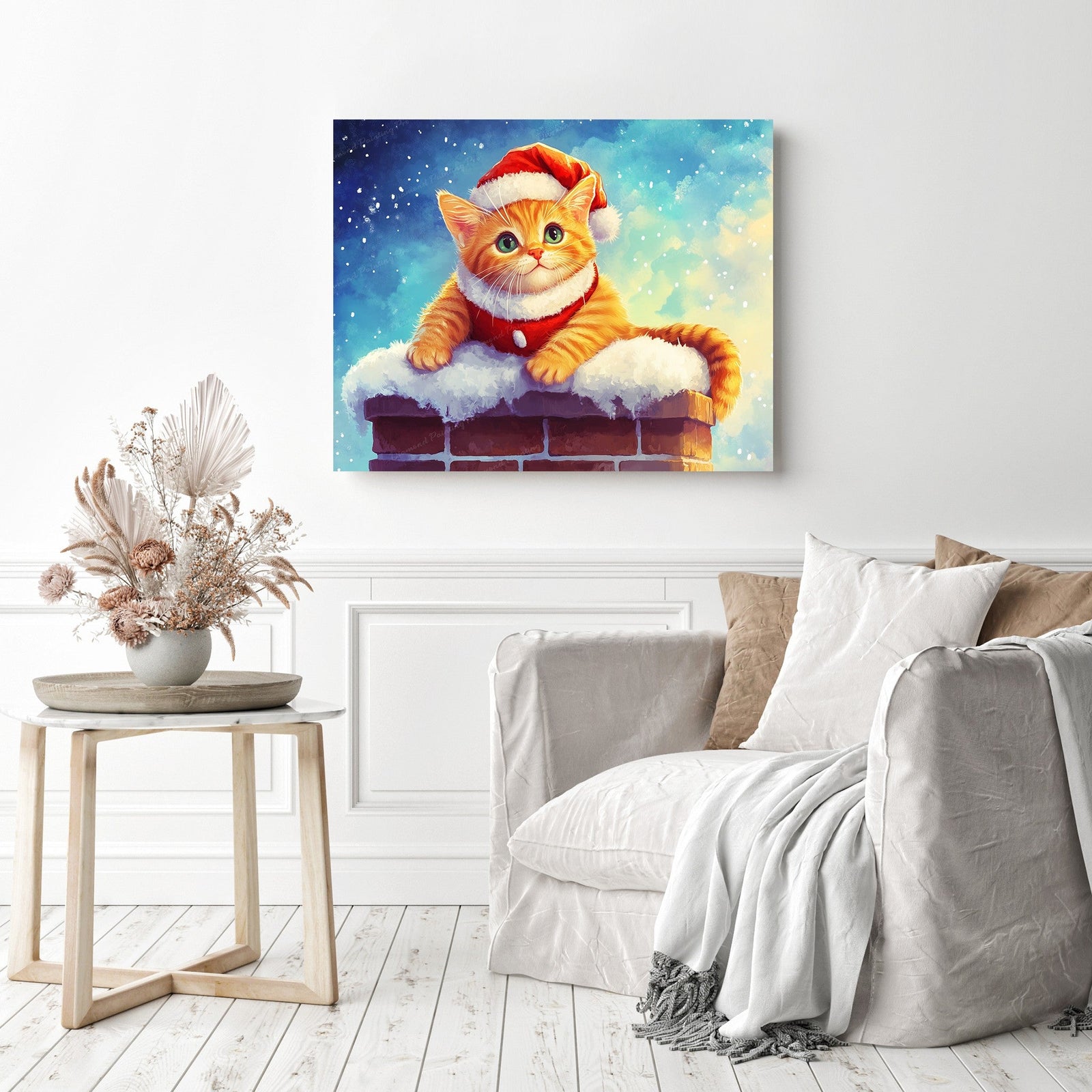 Purrfect Christmas Diamond Painting as Home Decor