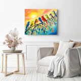 Rainbow Songbirds Diamond Painting as Home Decor
