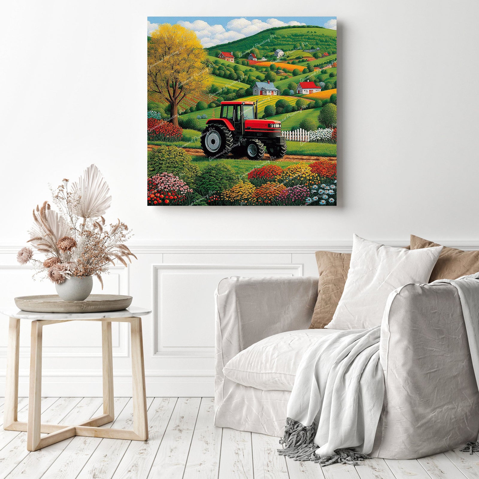 Rolling Hills Harvest Diamond Painting as Home Decor