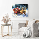 Santa's Sleigh Ride Diamond Painting as Home Decor