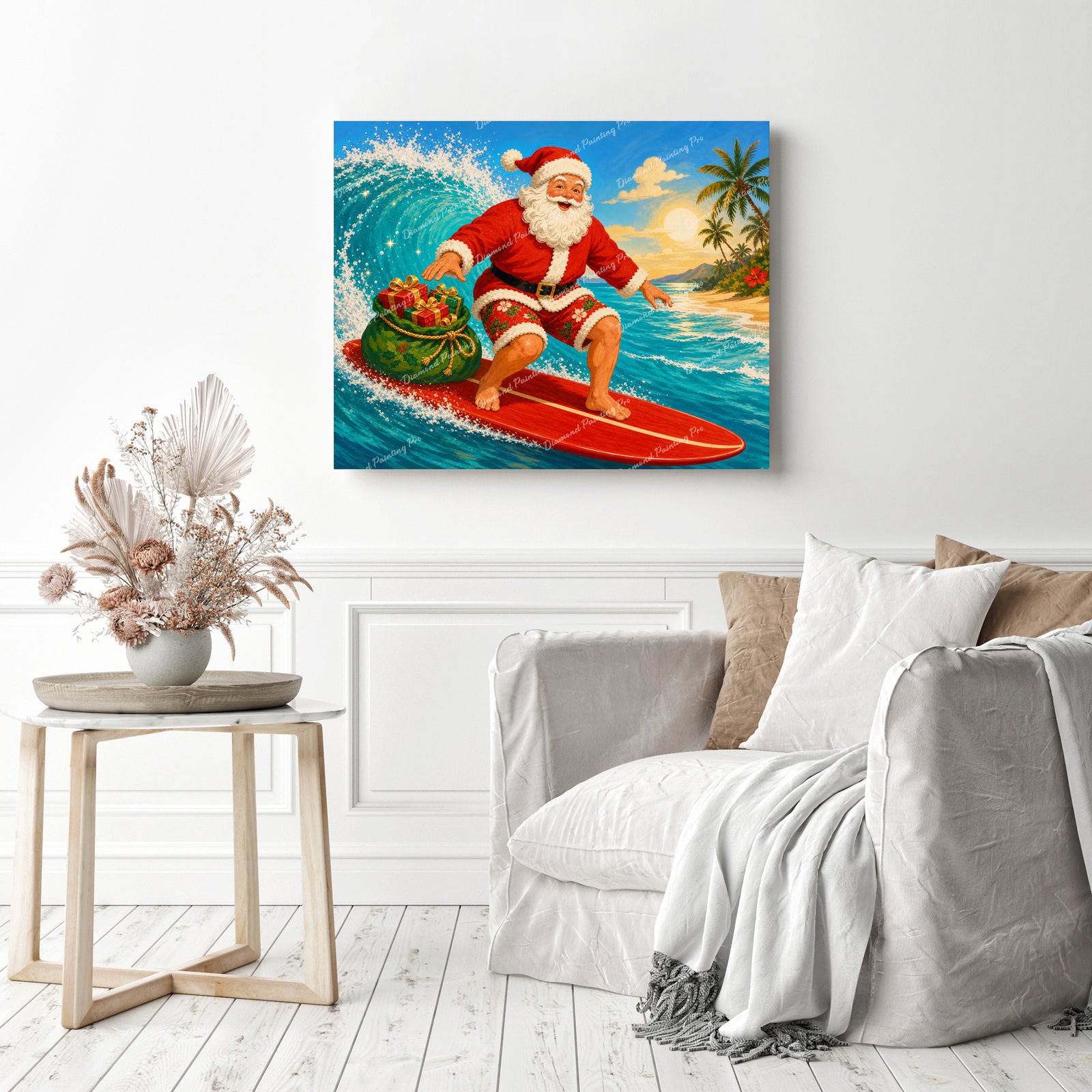 Santa’s Ocean Express Diamond Painting as Home Decor