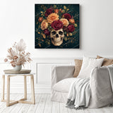 Skull and Roses Diamond Painting as Home Decor