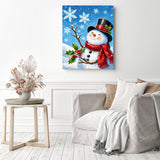 Smiling Snowman Diamond Painting as Home Decor