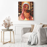 Spellbound Magic Library | Diamond Painting Displayed as Home Decor