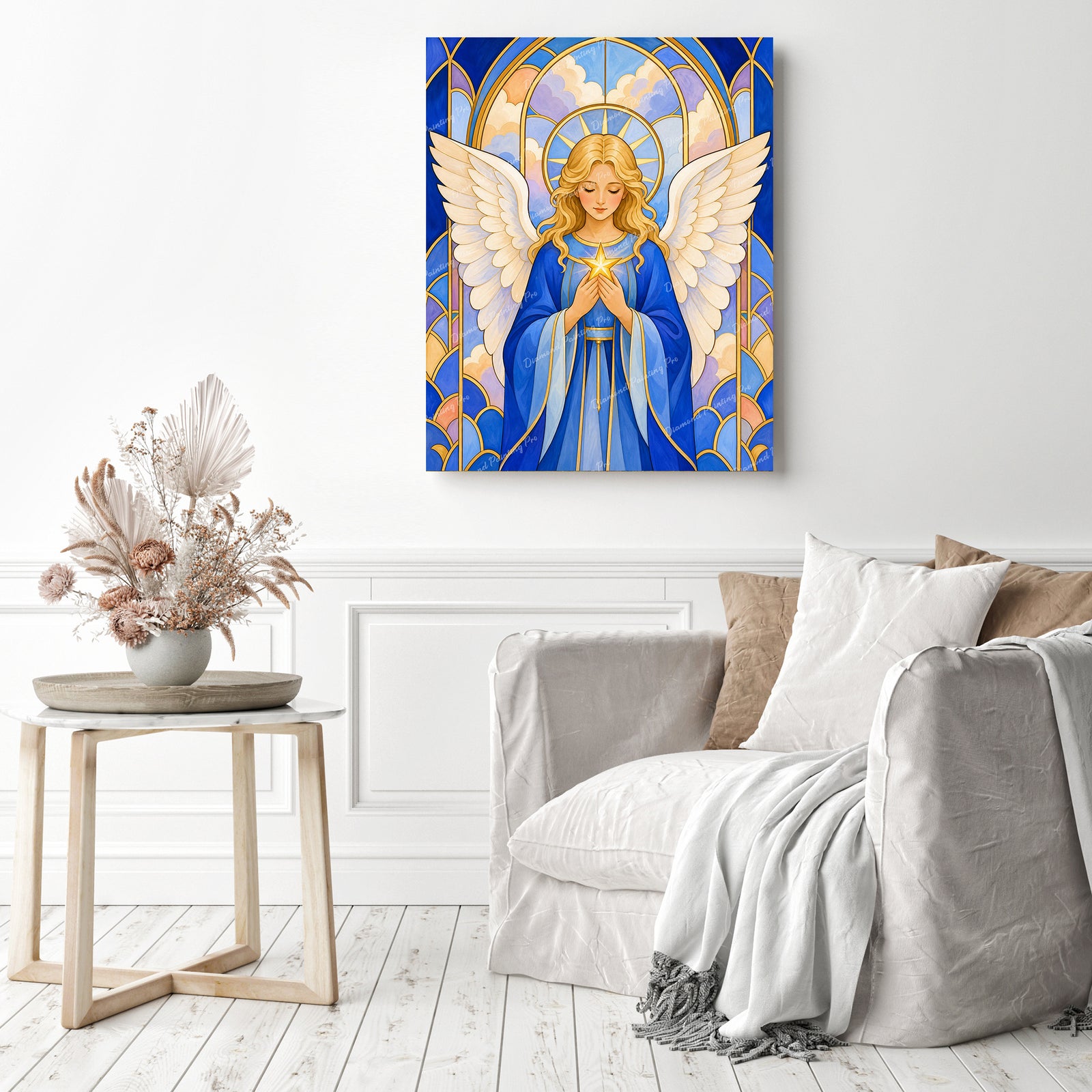 Stained-Glass Angel Diamond Painting as Home Decor