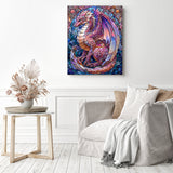 Stained Glass Dragon Diamond Painting as Home Decor