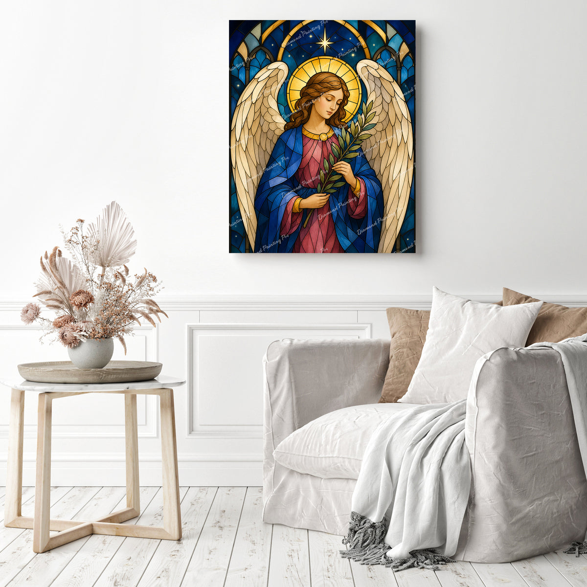 Stained-Glass Messenger Diamond Painting as Home Decor