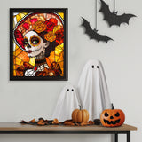 Sugar Skull Beauty | Diamond Painting Displayed as Home Decor