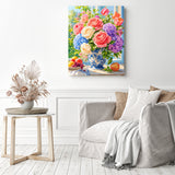 Sunlit Window Bouquet Diamond Painting as Home Decor