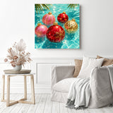 Sunlit Xmas Baubles Diamond Painting as Home Decor
