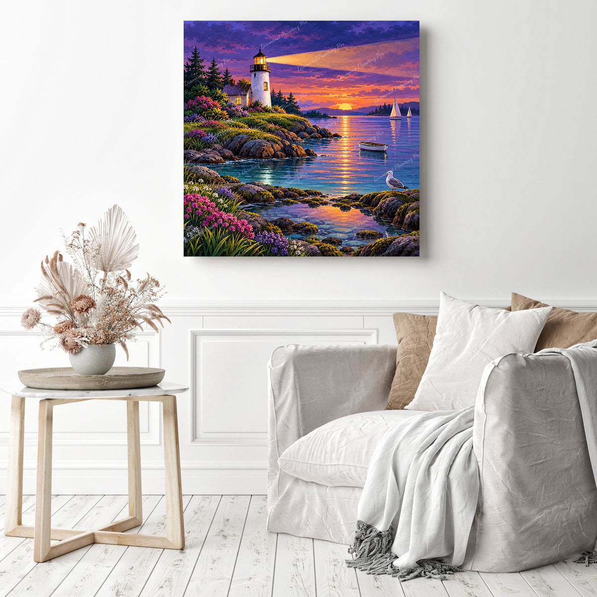 Sunset Shoreline Diamond Painting as Home Decor